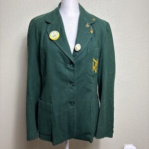 Schoolbelles by Kip Craft VTG Green Blazer Lined RHS Fits Like M No Other Tag